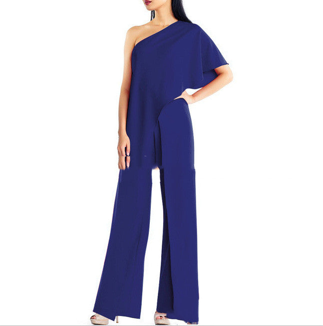 Women's New European And American Slanted Shoulder Dresses