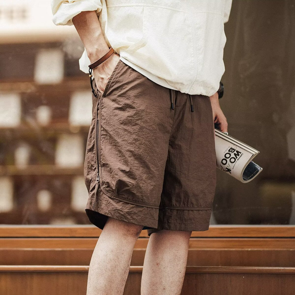 Summer Thin Trendy Brand Loose Breathable Mens Casual Cropped Pants