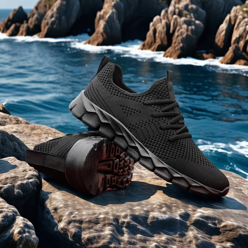 Breathable Mesh Shoes With Soft EVA Soles Lightweight Mens Shoes
