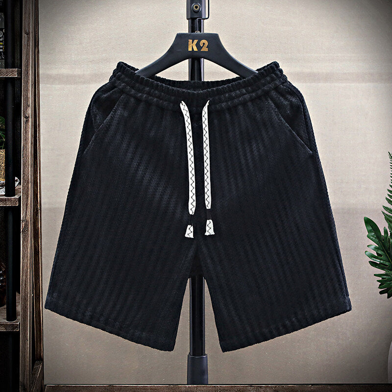 Men's Fashionable Loose-Fit Striped Versatile Shorts
