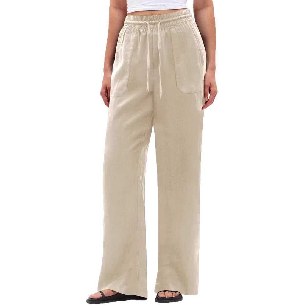 Women's Cotton-Linen Casual Wide-Leg Pants
