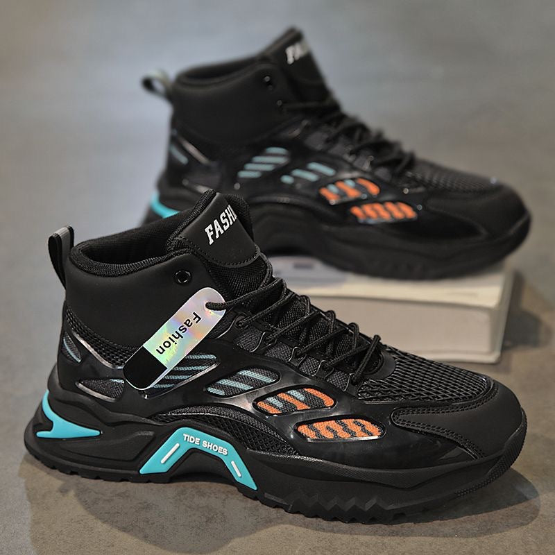 Men's Breathable High-Top Mesh Casual Sports Shoes
