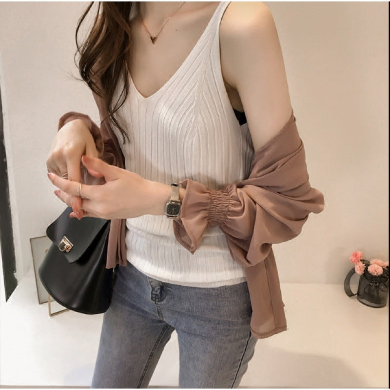 Polyester Knit Camisole Women's Top