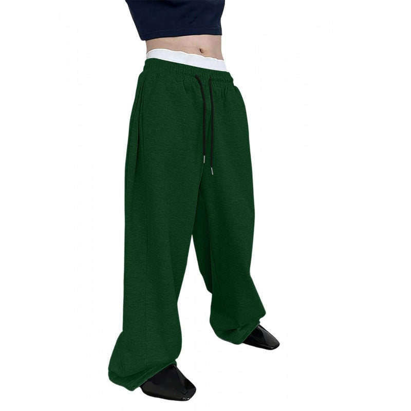 Men's Sweatpants Waist Drawstring Straight Loose Trousers