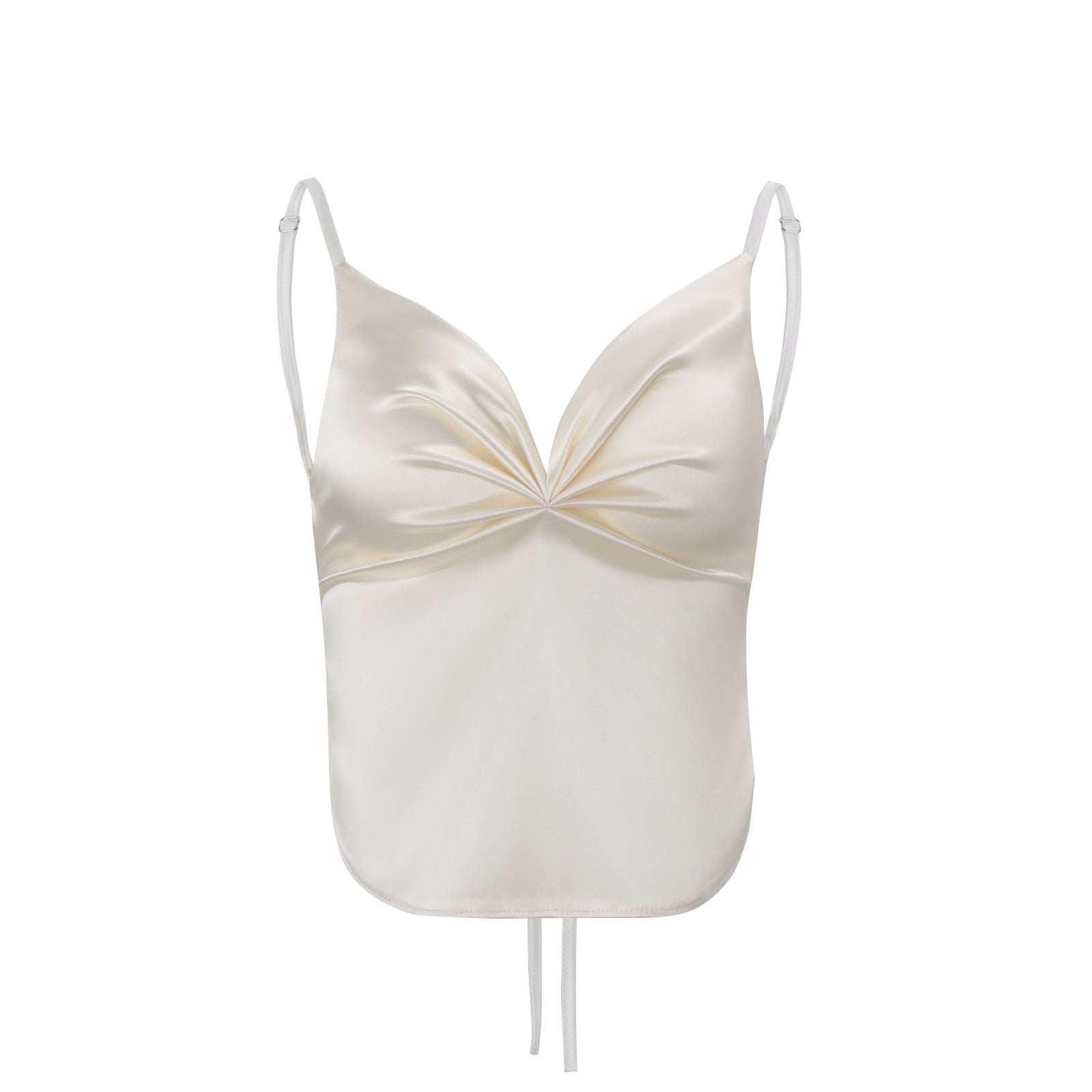 Satin Wide Open-back Loose Camisole For Women