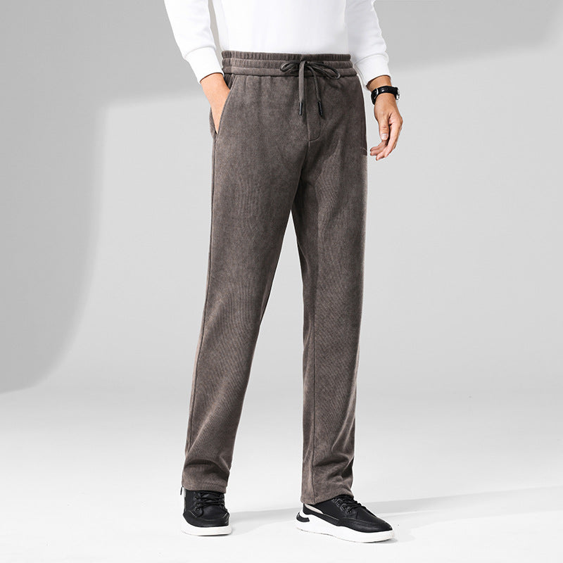 Men's Corduroy Straight Pants Loose Casual Pants