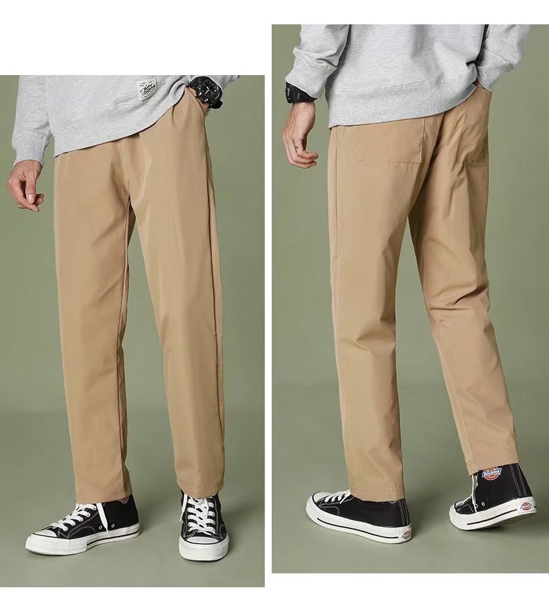 SpringAutumn All Match Stretchy Loose Cropped Suit Pants