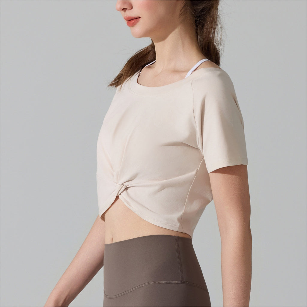 Women's Knotted Pilates Short-Sleeve T-Shirt
