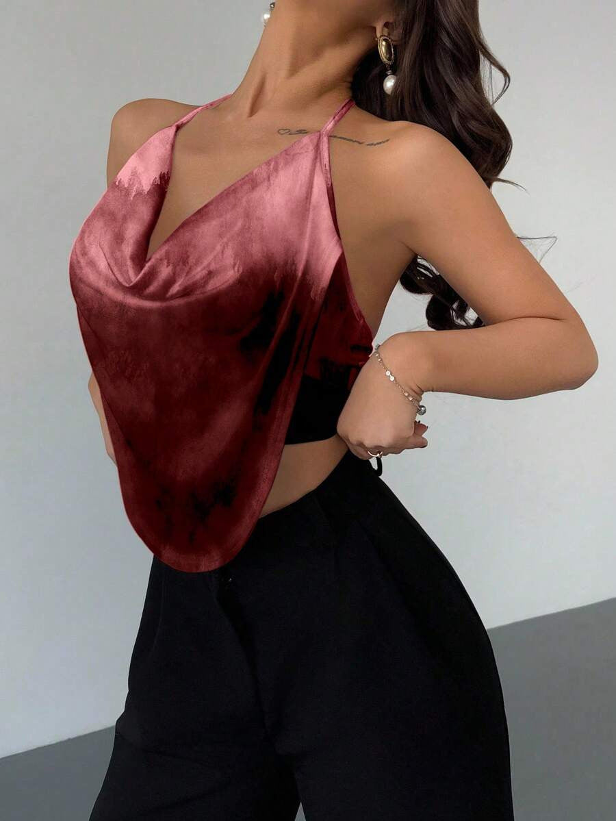 Women's Y2K Halter Neck V-Neck Backless Camisole