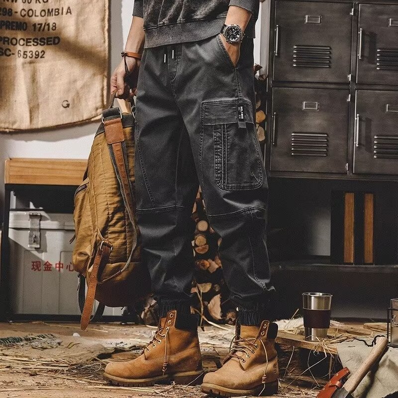 Loose Casual Ruan Handsome Ankle Banded Pants