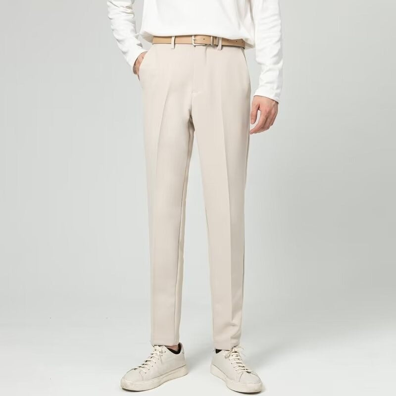 Draping Effect Thin Cool Straight Casual Pants