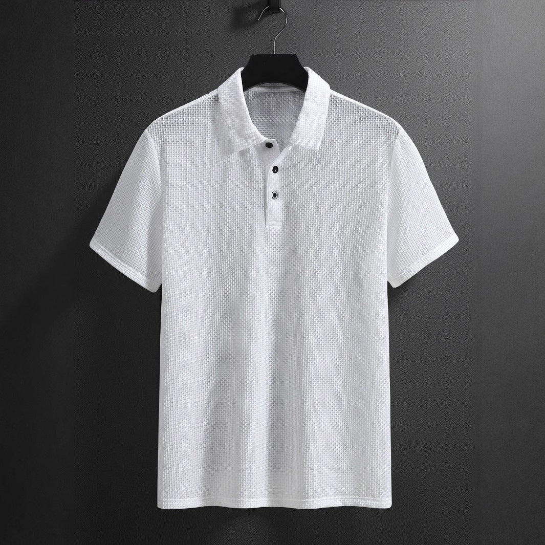 Men's Polyester Short-sleeve Polo Shirt