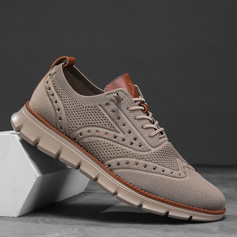 Large-size Breathable Mesh Soft-soled Lightweight Slip-on Casual Shoes