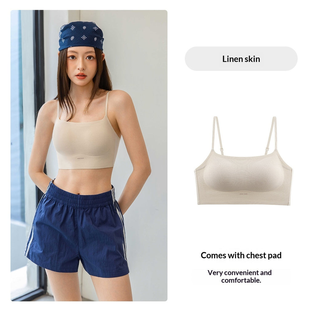 Ice-silk Cooling Camisole Seamless Support Stylish Back Design