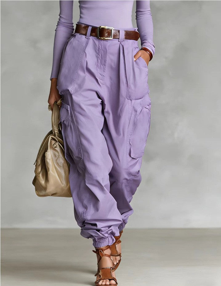 Niche Relaxed-fit Wide-leg Casual Trousers For Women