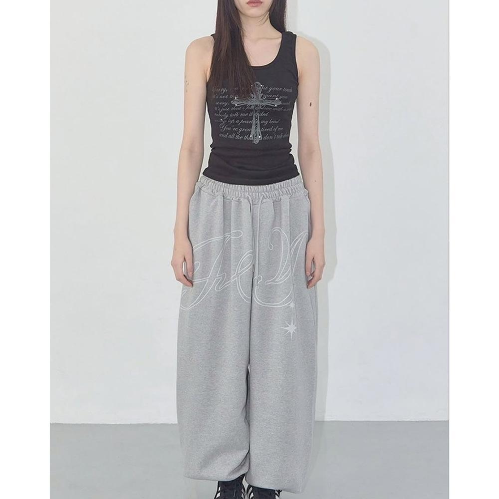 Loose-fit Retro Hip-hop Casual Pants For Women