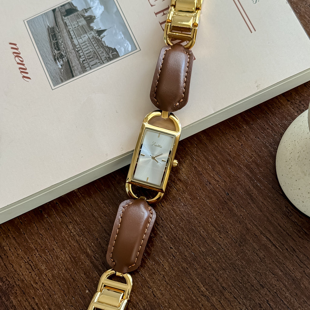New Square Leather Belt Bracelet Watch
