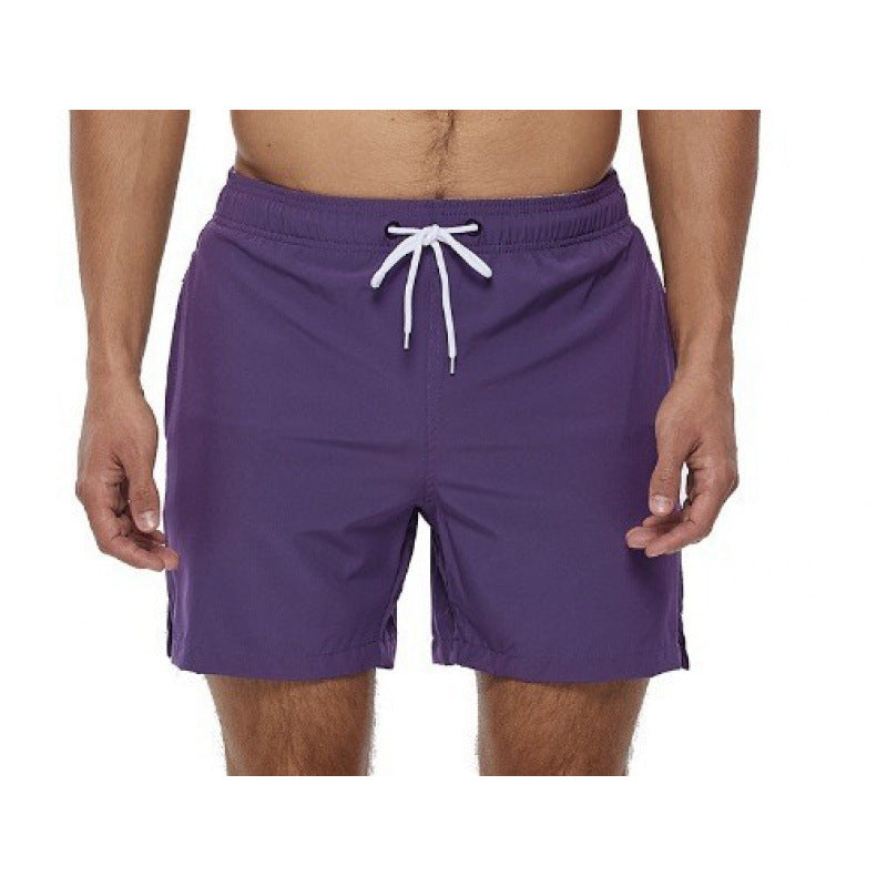 Summer Men's Solid-Colored Athletic Casual Cropped Shorts