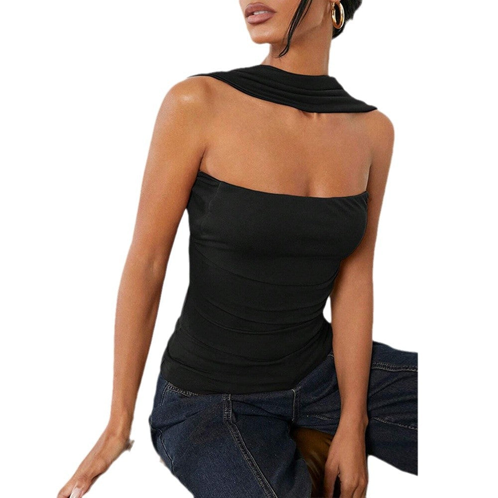 Halter-style Tank Top With A Unique Reverse Neck Design