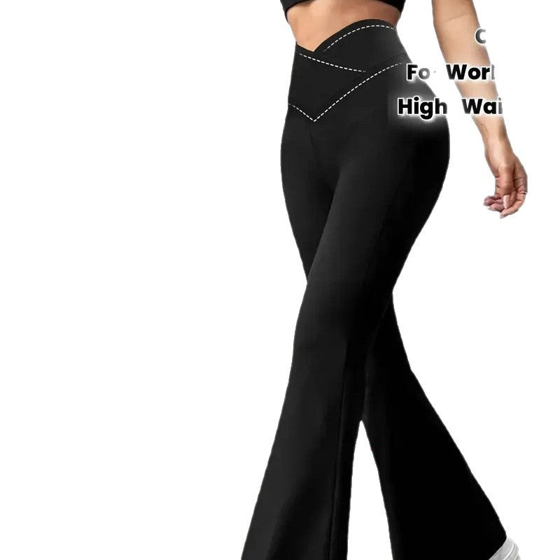 Women's High-waisted Tummy-control Flared Pants