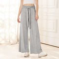 Women's Draped Lace-Up Wide Leg Pants  Soft Comfortable Casual Yoga Trousers For Autumn Winter
