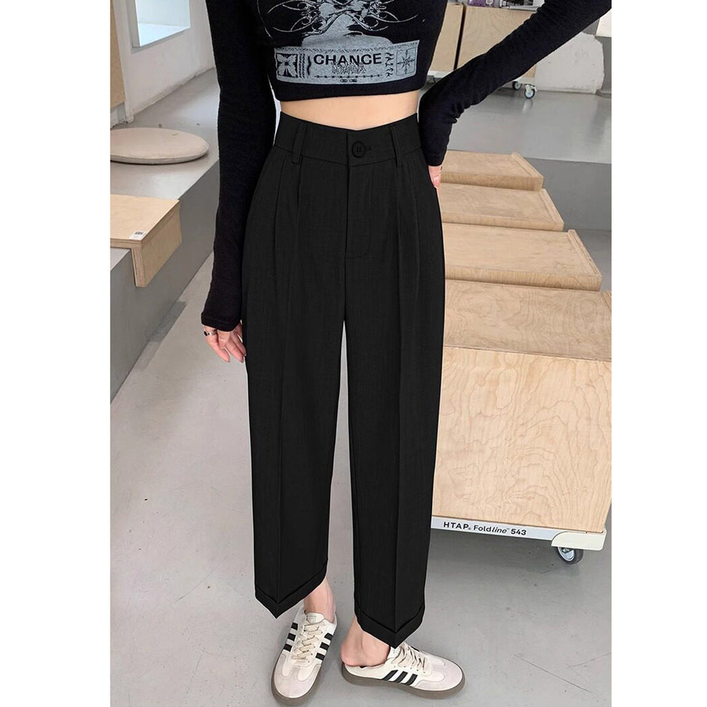 Women's SpringAutumn Straight-Cut Casual Pants