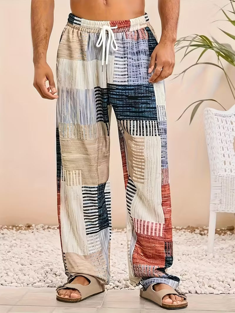 Stylish Cool High-Quality Plaid-Pattern Mens Casual Trousers