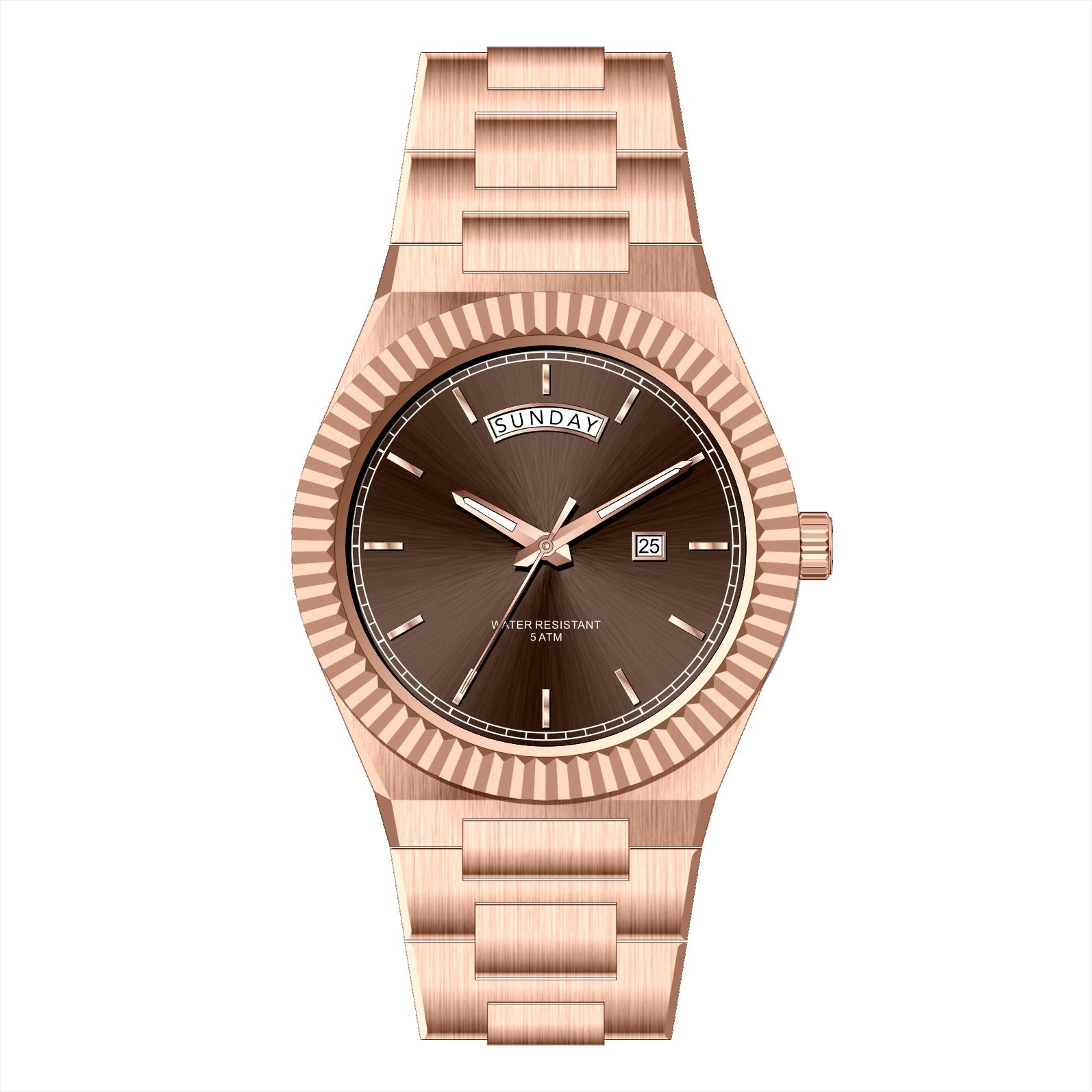 Business Gentleman's Log-Type Quartz Waterproof Steel Strap