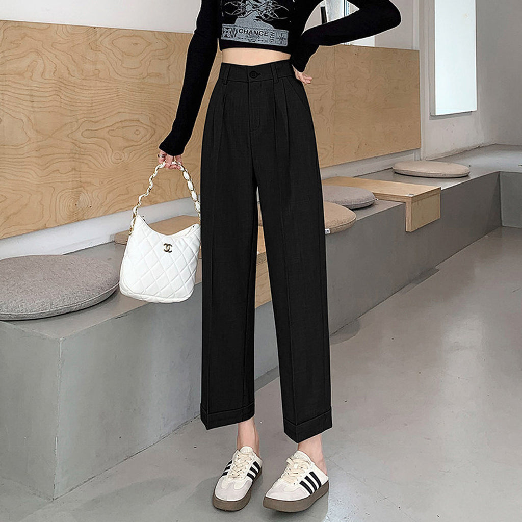 Women's SpringAutumn Straight-Cut Casual Pants