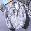 Men's Fashionable Slim-Fit Casual Striped Shirt