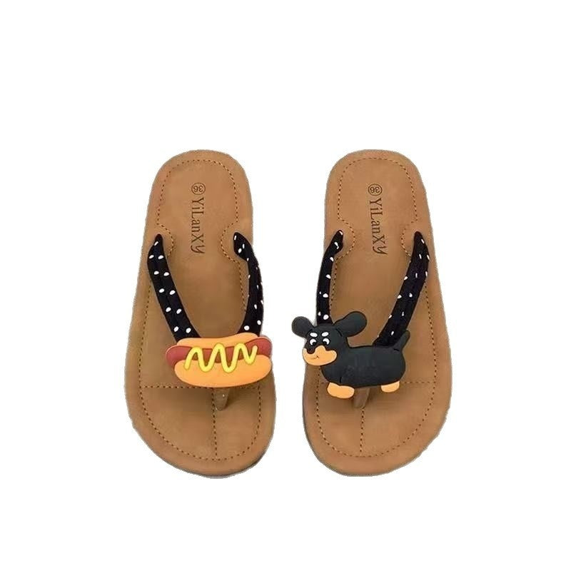 Cute Herringbone Non-slip Summer Outdoor Instagram-style Flip-flops Fashionable Soft-soled Beach Slippers