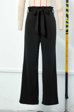 Solid-color Plus-size Loose Casual Womens Trousers