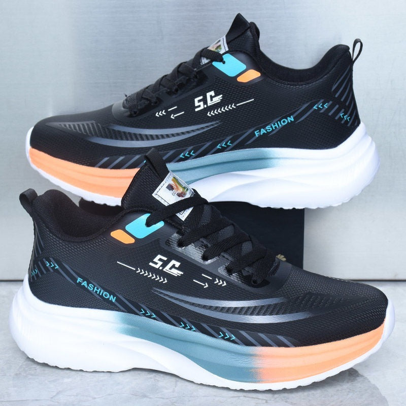 Mens Soft-soled Leather Waterproof Casual Athletic Shoes