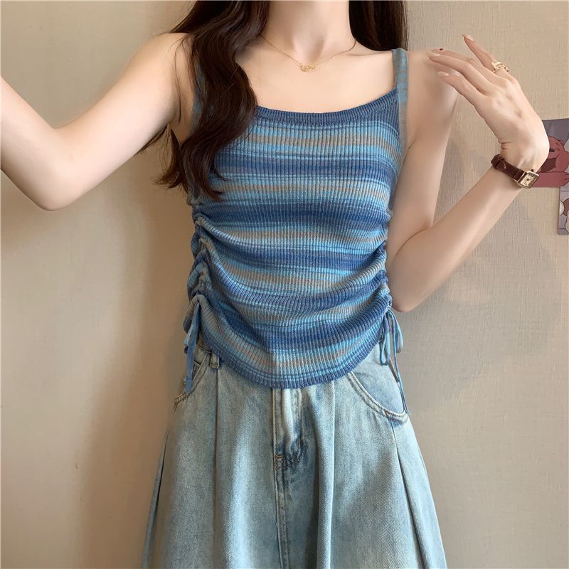 Women's Fashionable Slim-Fit Striped Knitted Camisole