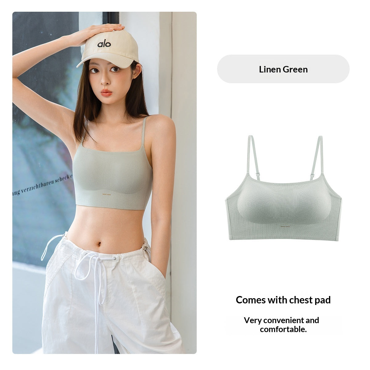 Ice-silk Cooling Camisole Seamless Support Stylish Back Design