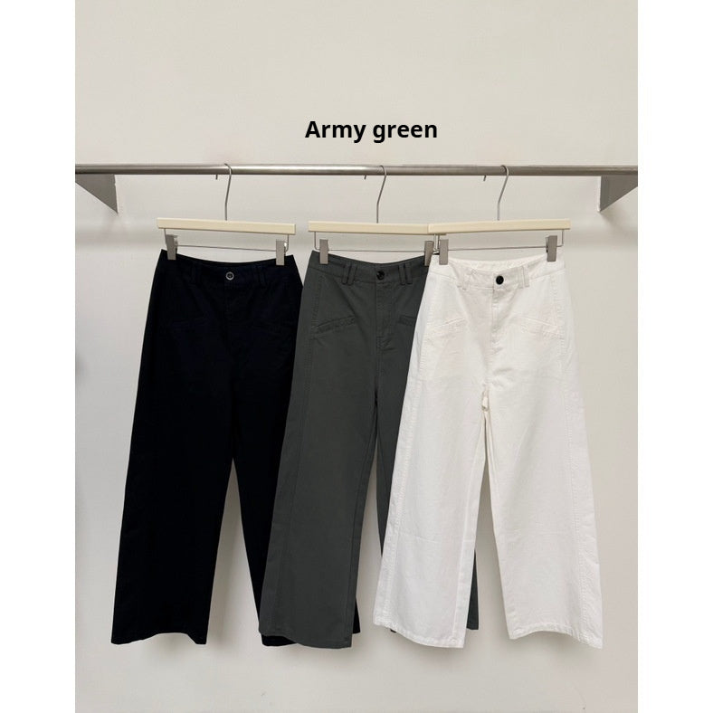 Heavily Draping Super-simple Casual Wide-leg Pants