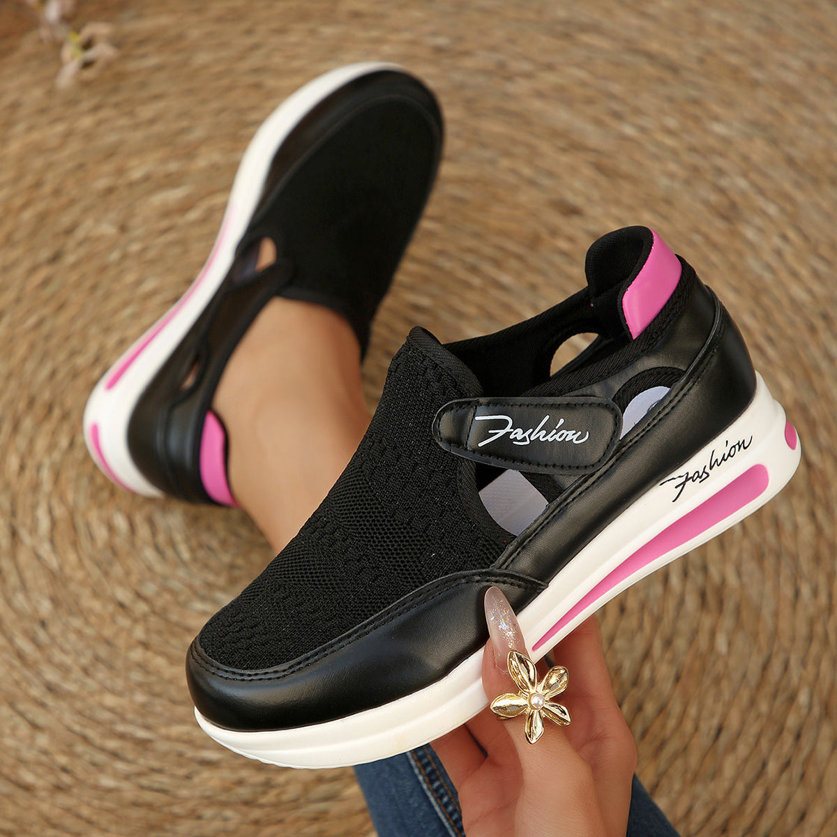 Breathable Velcro Casual Women's Shoes