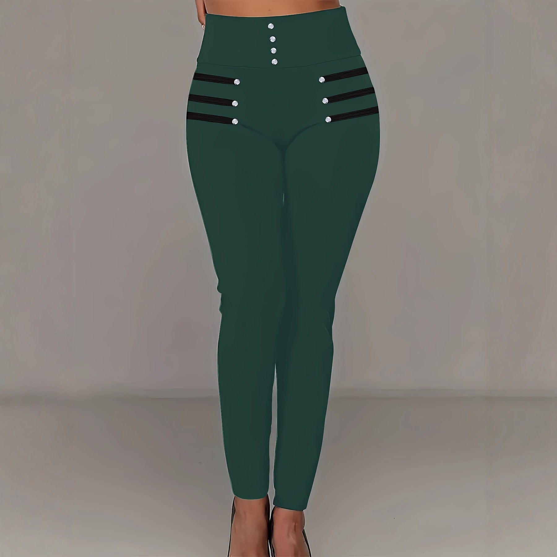 High-waisted Slim-fit Trousers Women's European And American Style