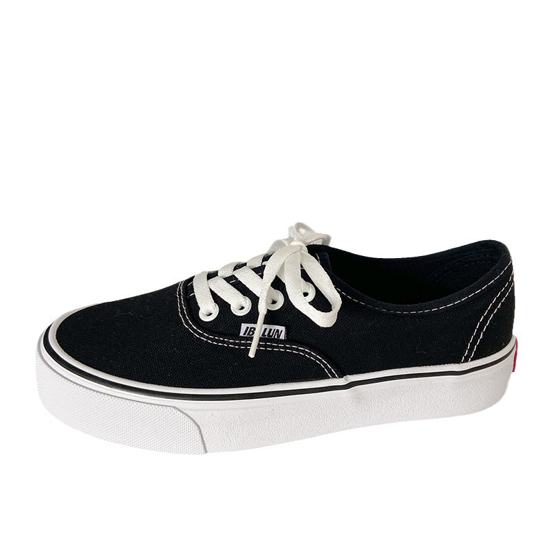 Flat-bottomed Retro Hong Kong-style Instagram-style Sneakers For Students