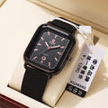 New Large Dial Square Silicone Unisex Couple Watch