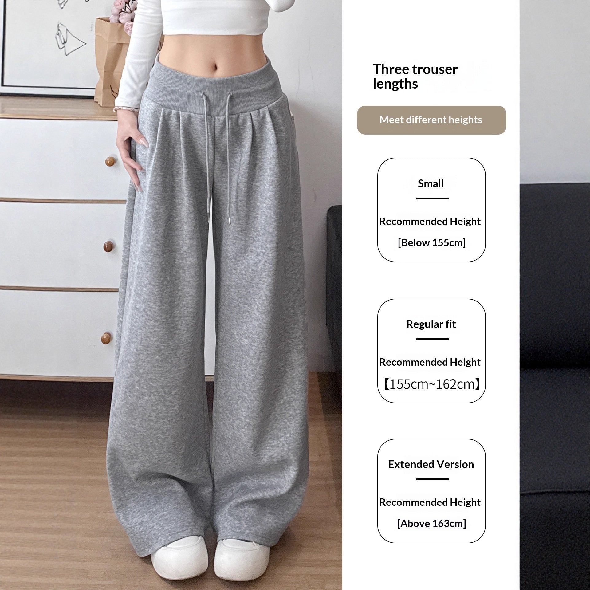 Draped Lightweight Casual Wide-leg Pants In An American Retro Style