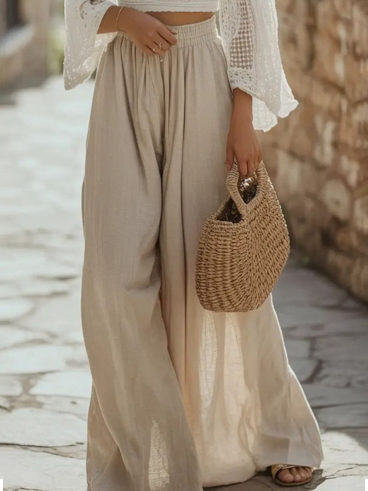 Women's Loose-fitting Solid-color Thin Casual Pants