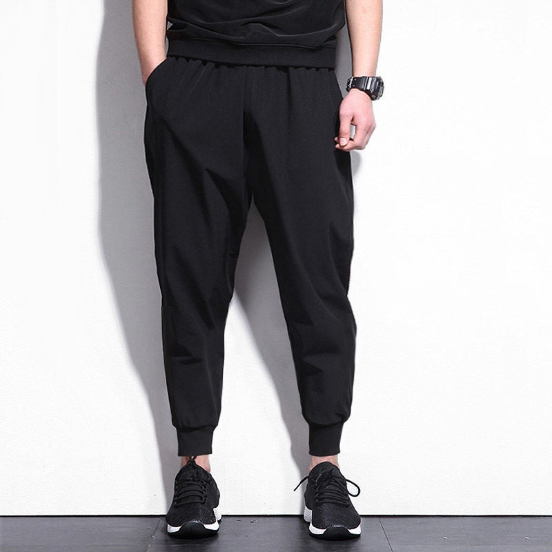 Breathable Stretchy Plus-Size Jogger With Drawstring Waist Mens Athletic Trousers Work Pants