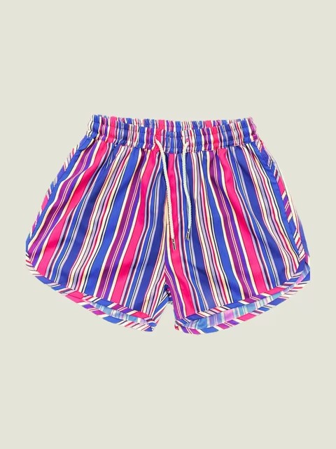 Men's Sports Casual Shorts Polyester Woven Quick-drying Full Printed Single Layer Beach Pants