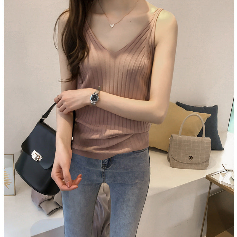 Polyester Knit Camisole Women's Top
