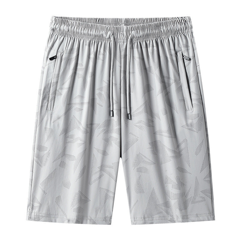 Summer Exercise Shorts Thin Ice Silk Plus Size Quick-drying Knee Length Pants