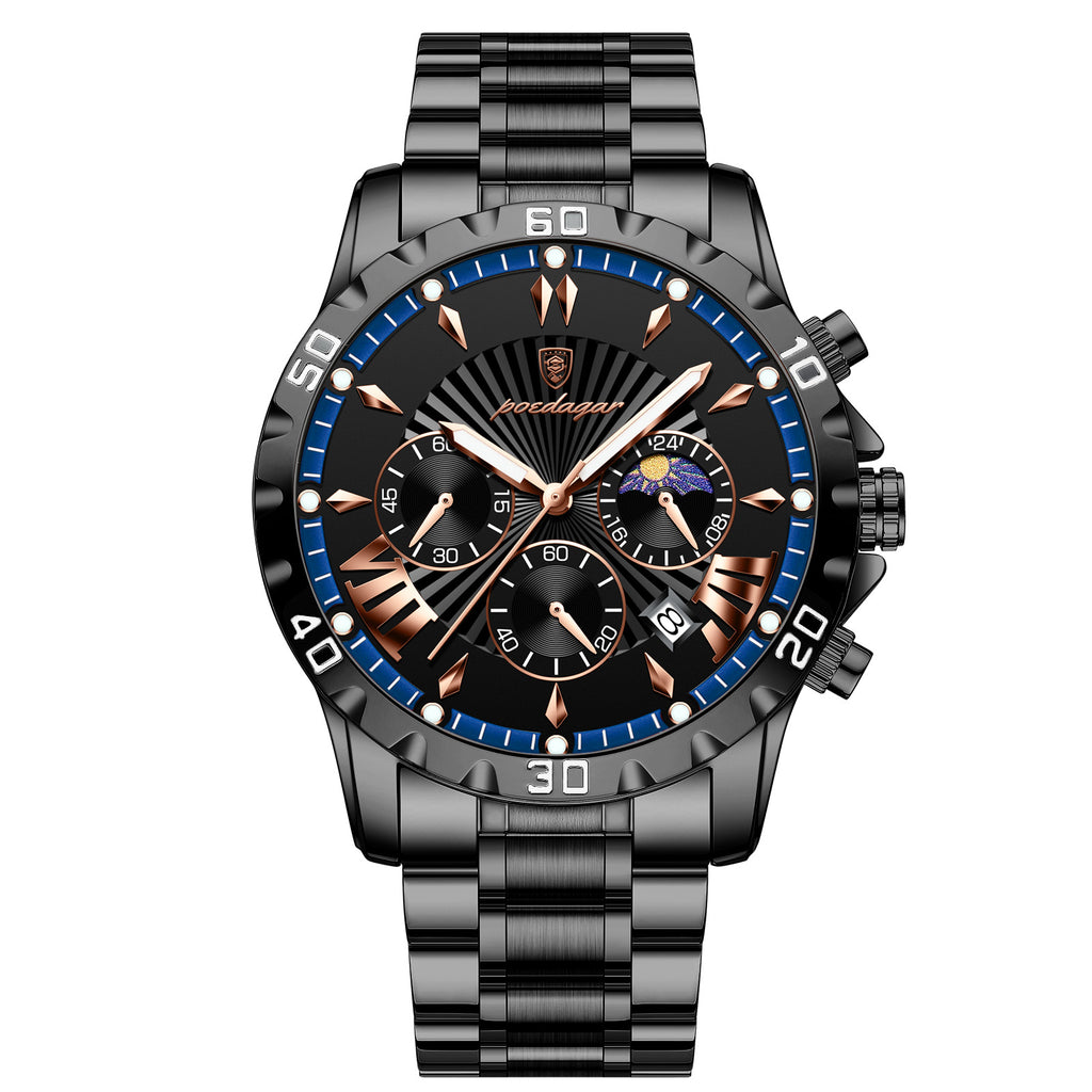 Multifunctional Moon Phase Mens Watch