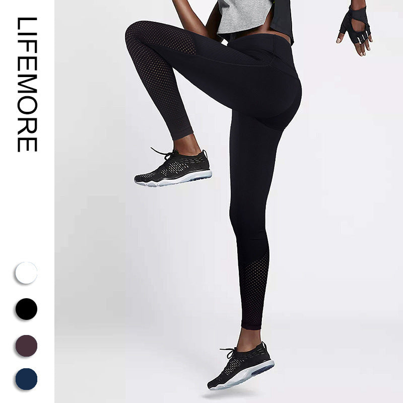 Seamless Tummy-Control Nude-Feel Running Yoga Fitness Pants