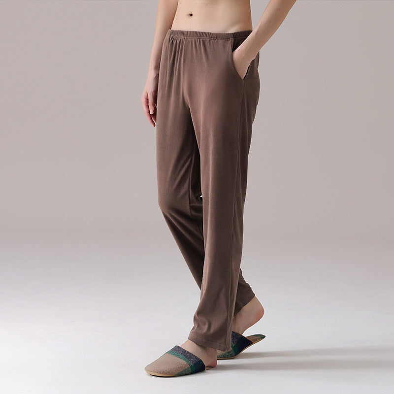 AutumnWinter Cashmere And Silk Trousers In Solid Colorssuitable For Wearing Outdoors