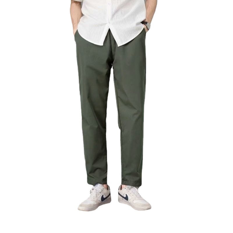 SpringAutumn All Match Stretchy Loose Cropped Suit Pants